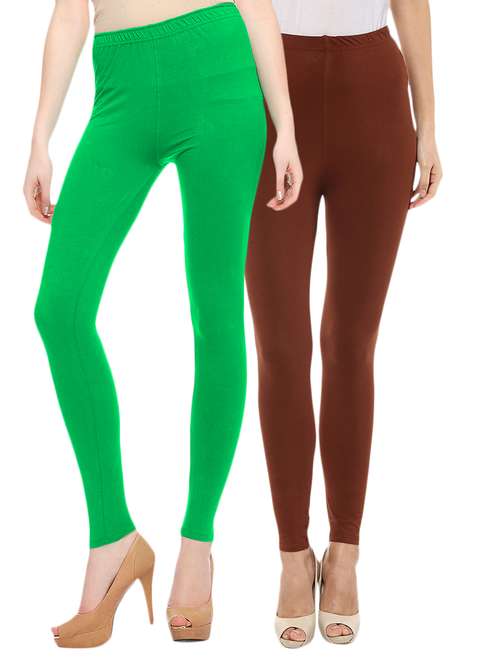 set of 2 multi colored cotton leggings - 12797661 -  Standard Image - 0