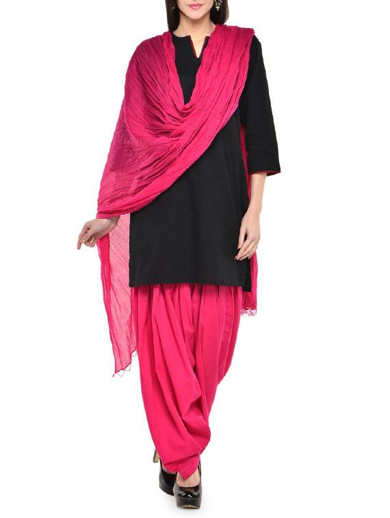pink cotton patiyala salwars