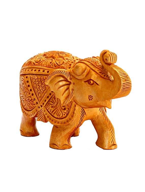 wooden elephant statue
