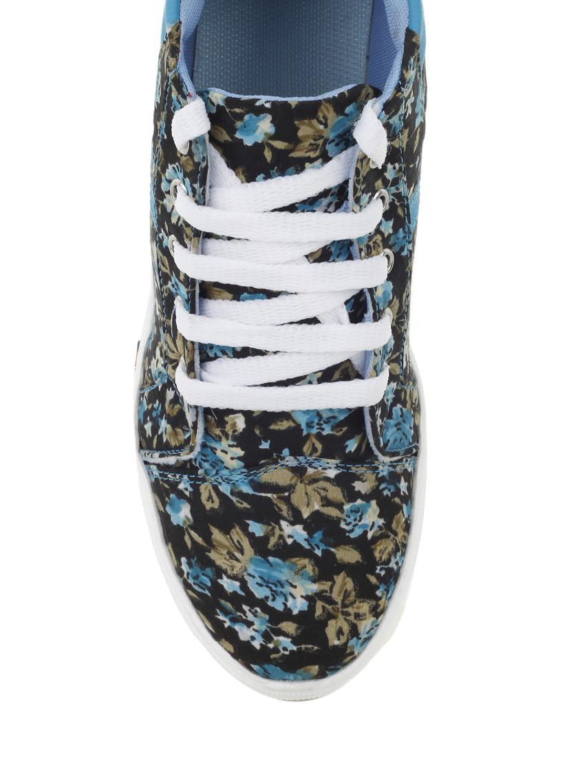 blue suede laceup sneakers - 12814521 - Standard Image - 3