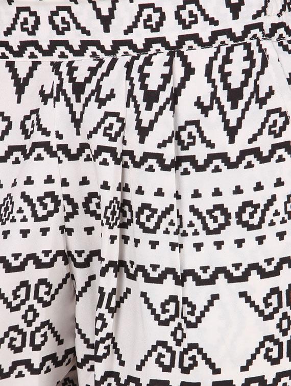 monochrome polyester pleated trouser - 12815509 - Standard Image - 3
