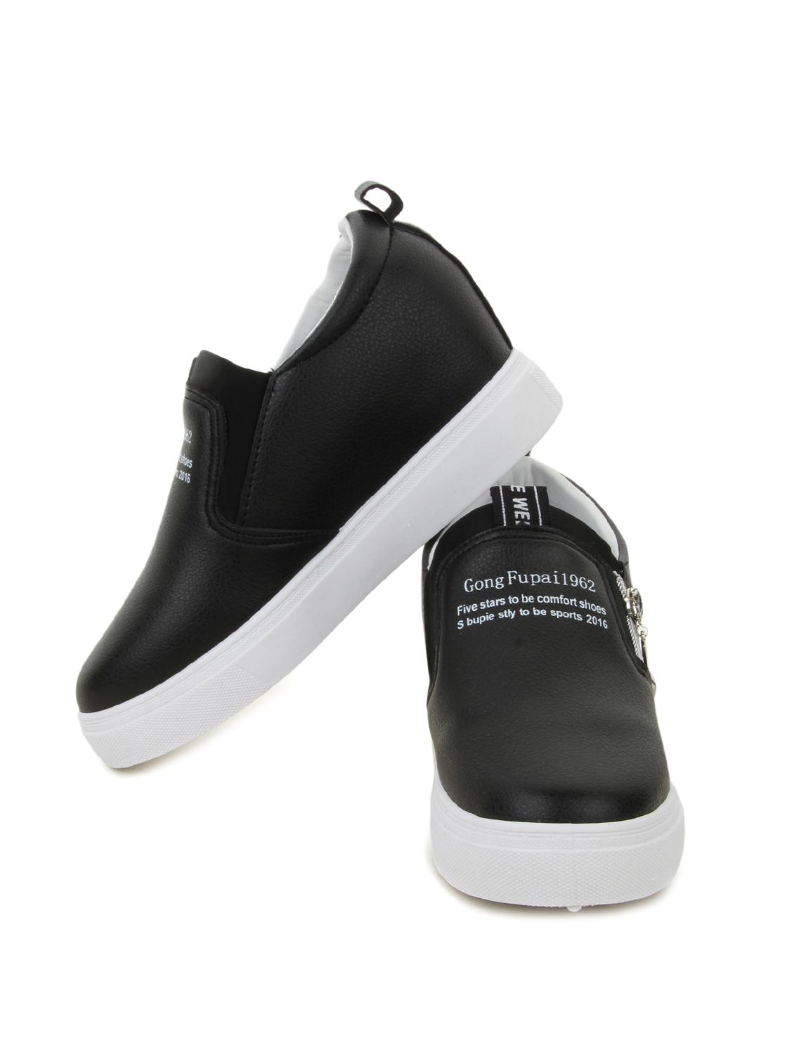 black canvas casual shoes - 12815530 - Standard Image - 3