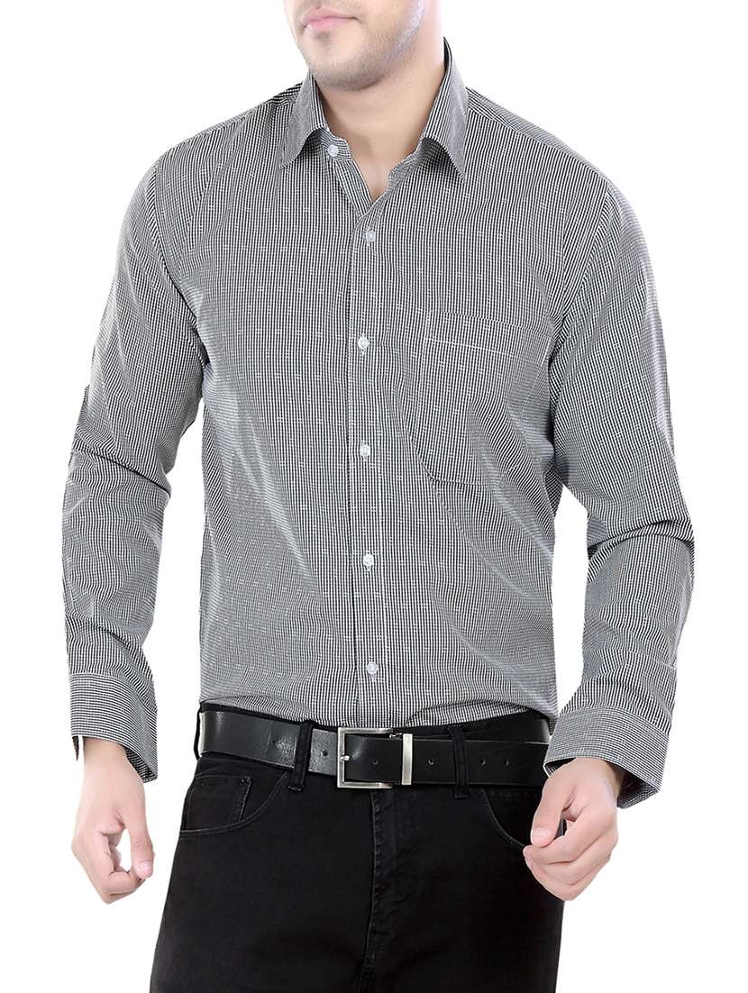black cotton formal shirt