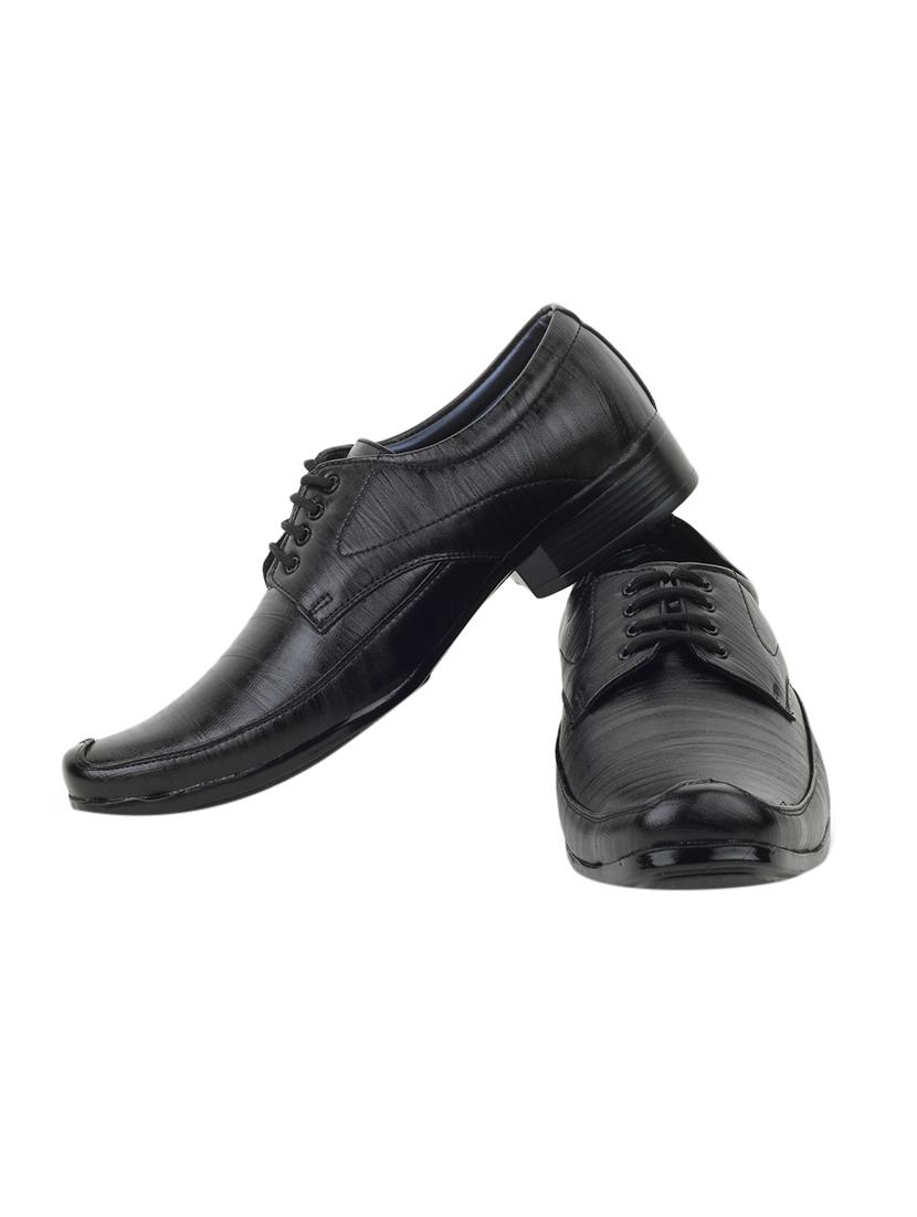 black leatherette lace up derby - 12816313 - Standard Image - 3