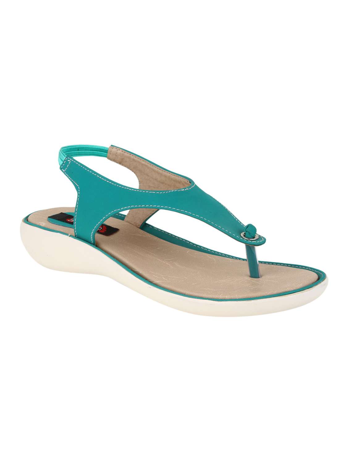 turquoise back strap sandal