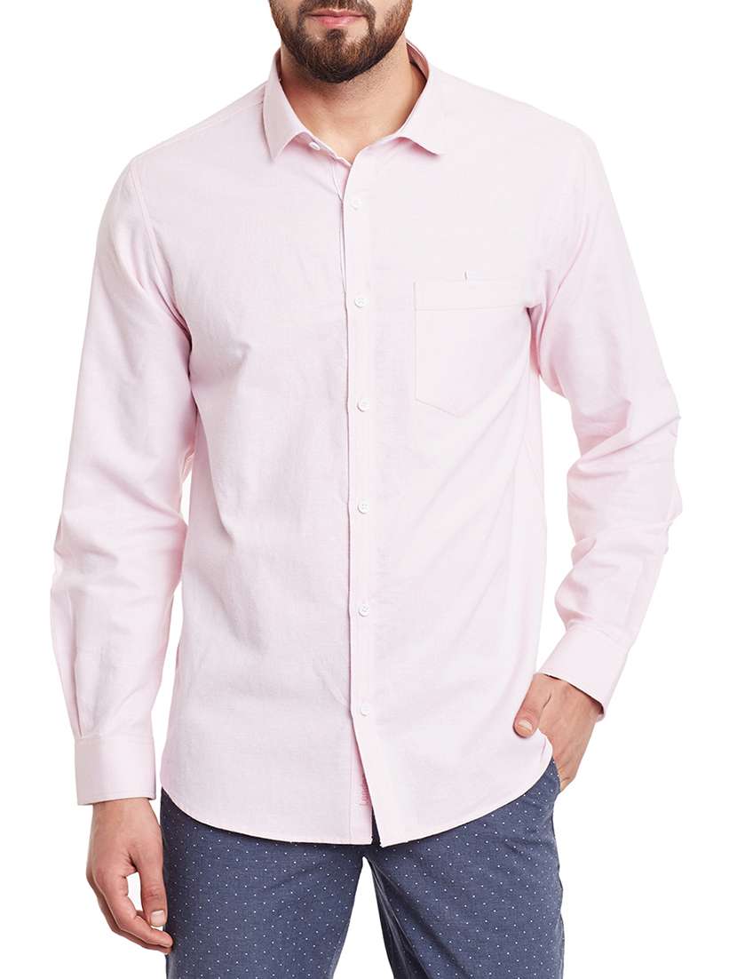 pink linen casual shirt