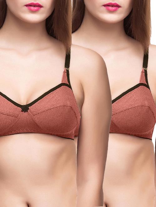 set of 2 orange hosiery bras - 12827860 - Standard Image - 0