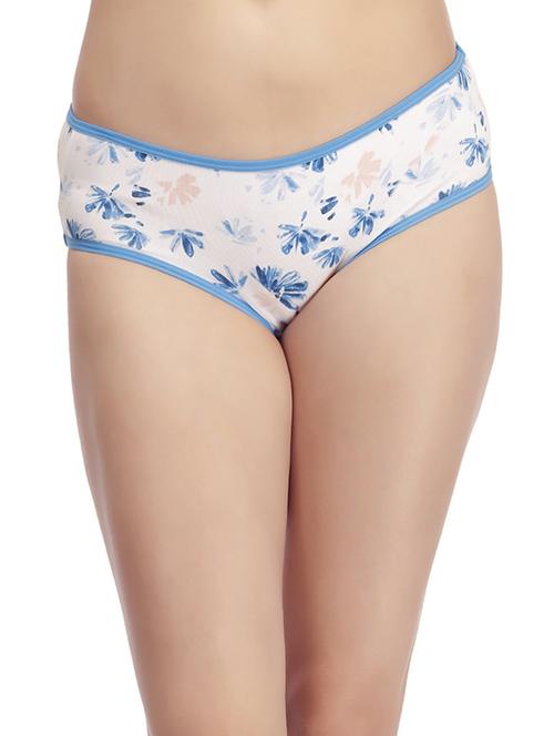 white printed cotton hipster panty - 12832929 - Standard Image - 0