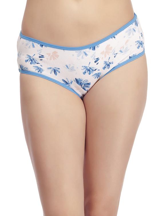 white printed cotton hipster panty - 12832929 - Zoom Image - 0