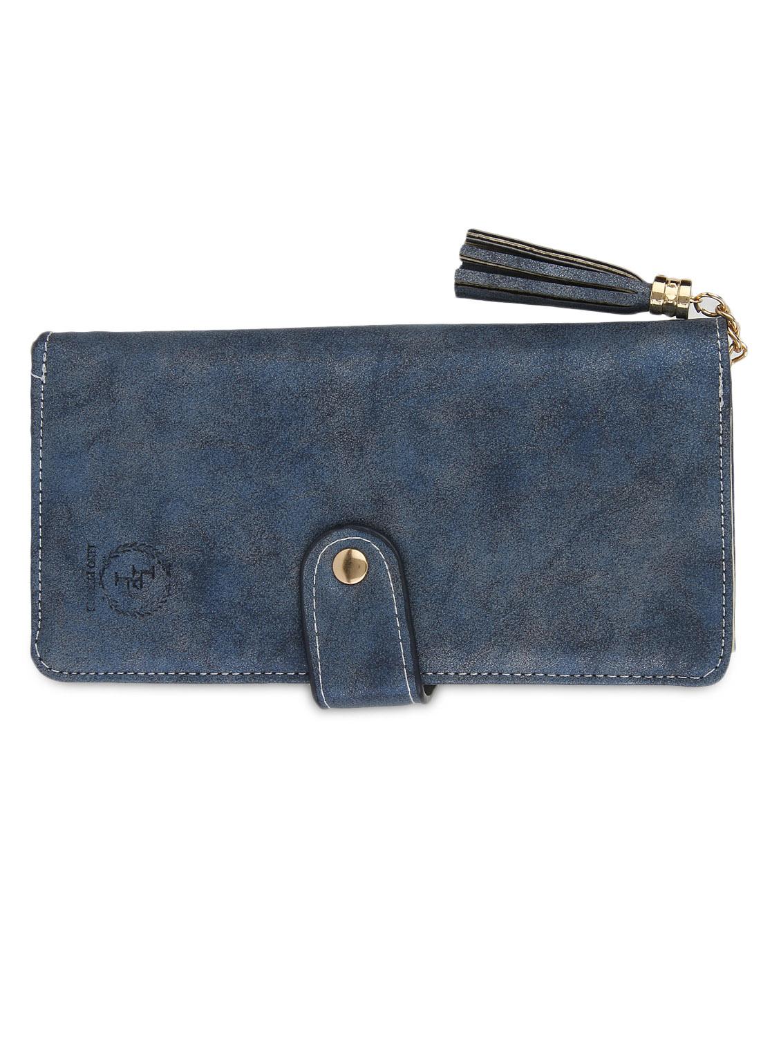 Blue Leatherette Sling Bag - By