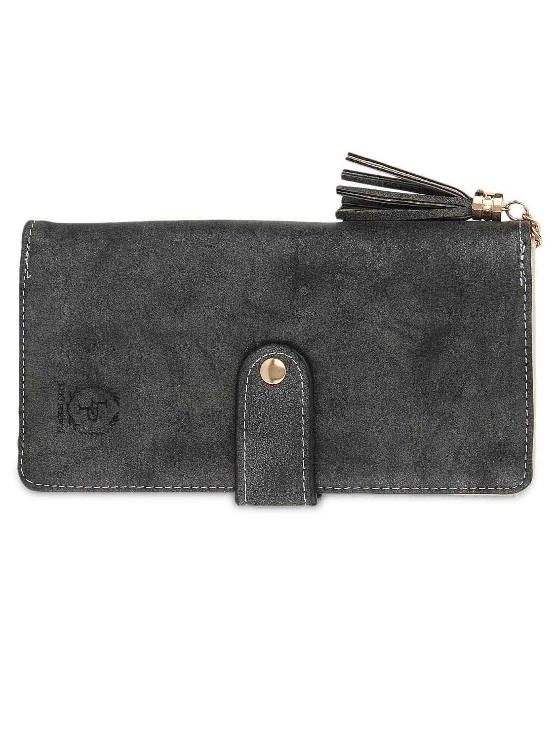 Black Leatherette Sling Bag - By