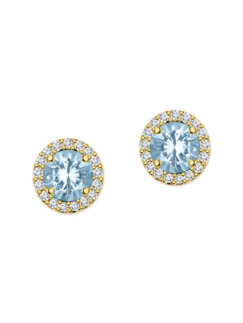 blue silver studs earring - 12847990 - Standard Image - 0