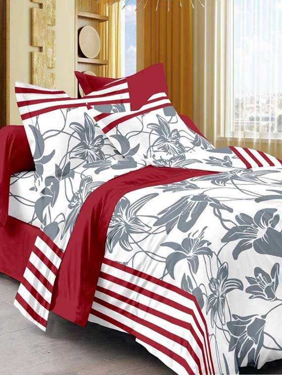 208 tc 100% cotton white 1 single bedsheet with 1 pillow cover