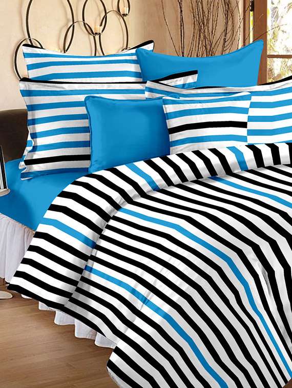 186 tc 100% cotton white 1 double bedsheet with 2 pillow cover