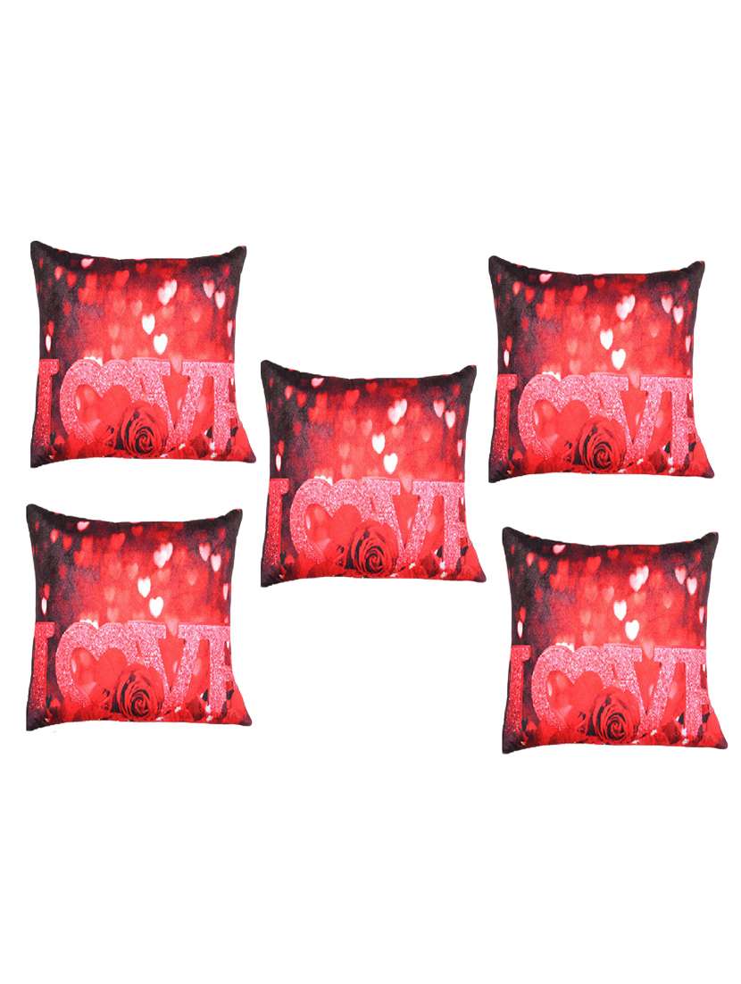 adorable love print cushion cover for your love ones (set of 5)