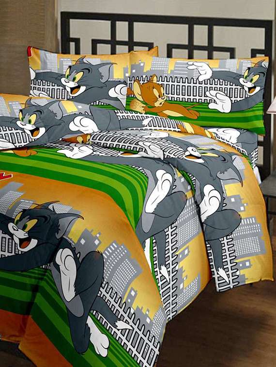 v brown polly cotton baby cartoon single bed ac quilt / dohar