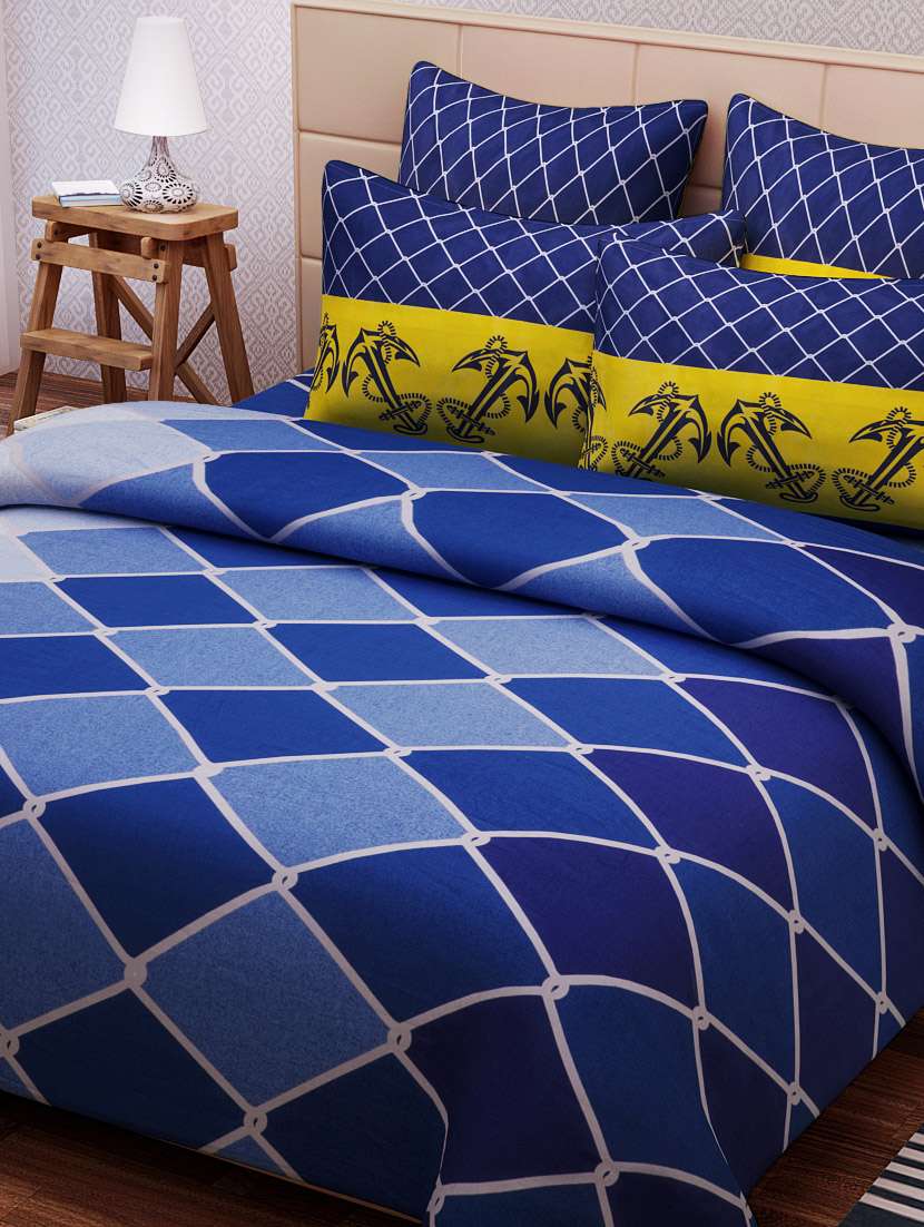 100 % cotton king bedsheet set with 2 pillow covers