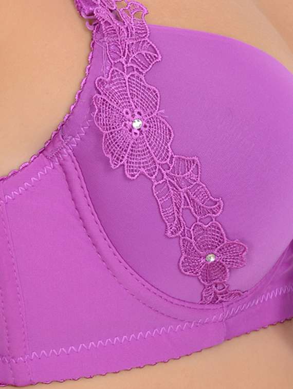 lace applique push up bra - 12888504 -  Standard Image - 3