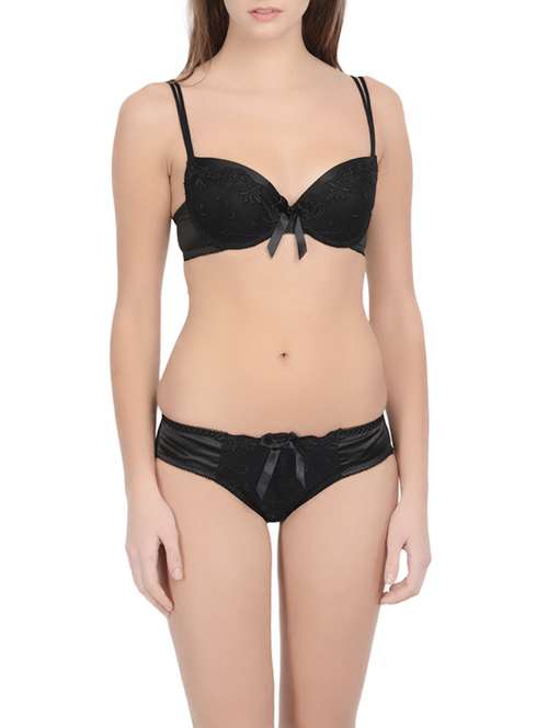 black nylon bras and panty set - 12888580 - Standard Image - 0