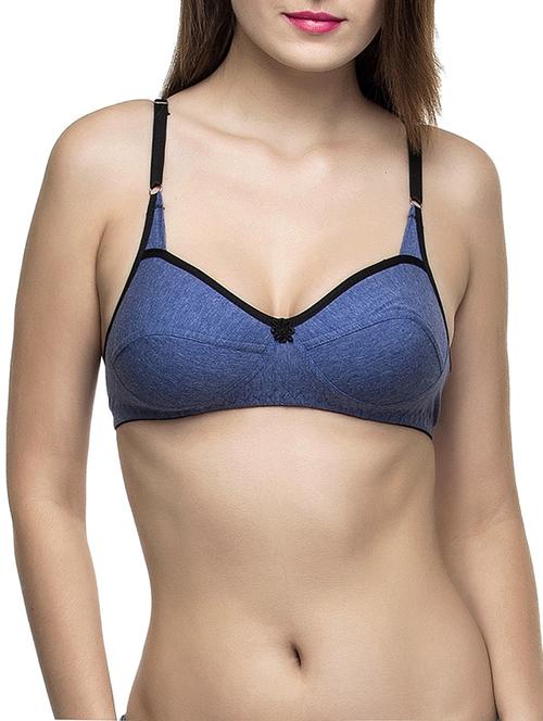 blue blended knit tshirt bra - 12894549 - Standard Image - 0