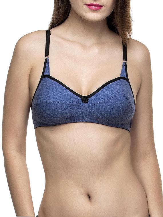 blue blended knit tshirt bra - 12894549 - Zoom Image - 0