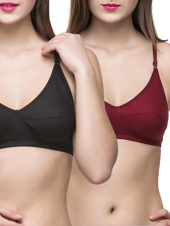 set of 2 floral patch bra  - 12894558 -  Zoom Image - 0