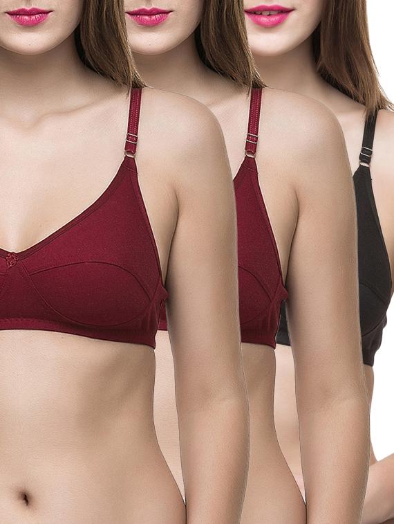 set of 3 floral patch bra - 12894560 - Zoom Image - 0