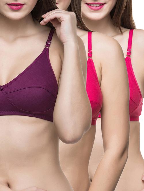 set of 3 floral patch bra  - 12894623 -  Standard Image - 0