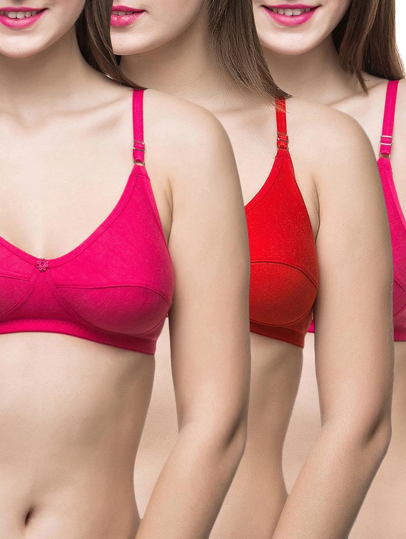 set of 3 floral patch bra - 12894643 - Zoom Image - 0