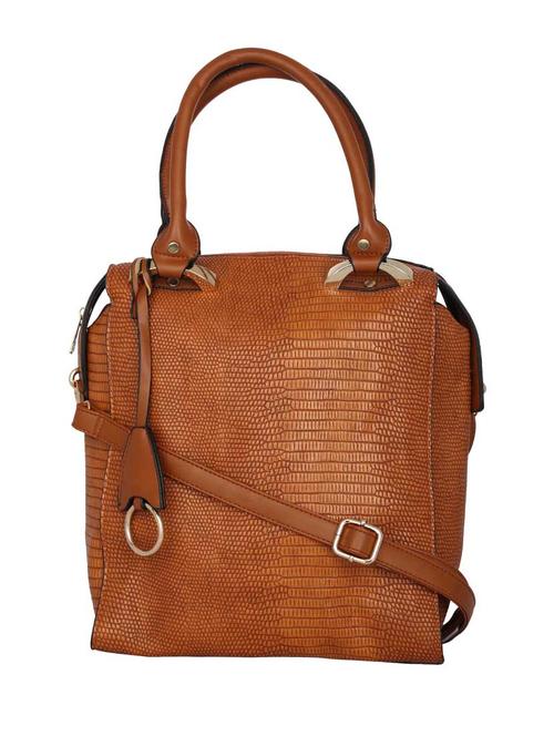 brown leatherette handbag - 12895103 -  Standard Image - 0