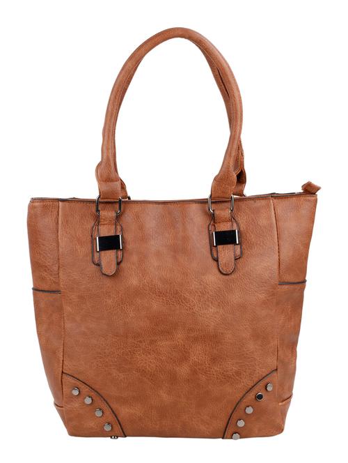 brown polyester handbag - 12905422 - Standard Image - 0