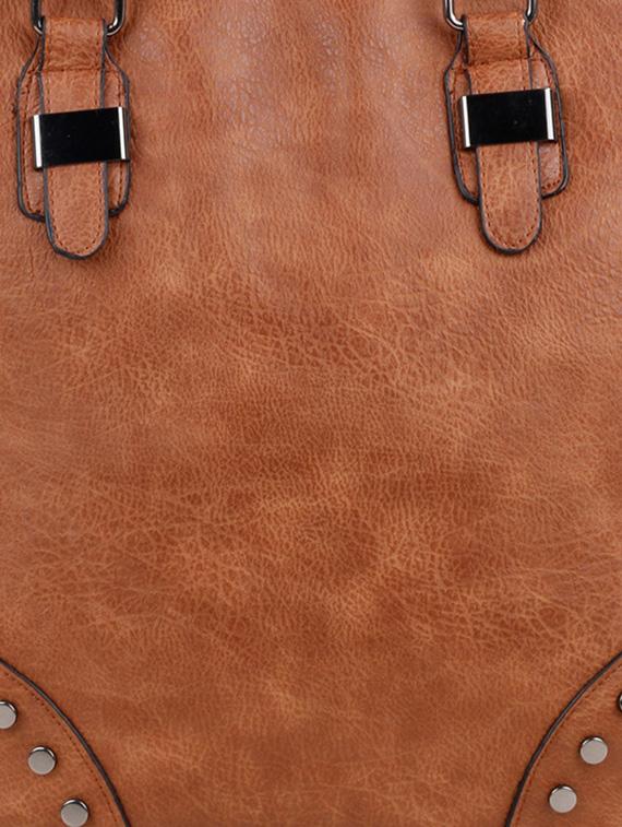 brown polyester handbag - 12905422 - Standard Image - 3