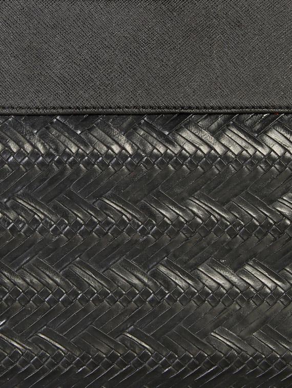 black leatherette clutch - 12906270 - Standard Image - 3