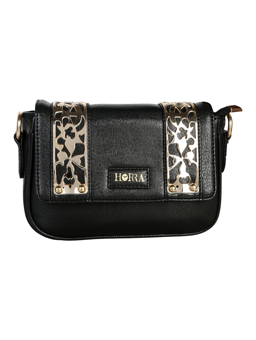 black leatherette sling bag - 12906286 - Zoom Image - 0