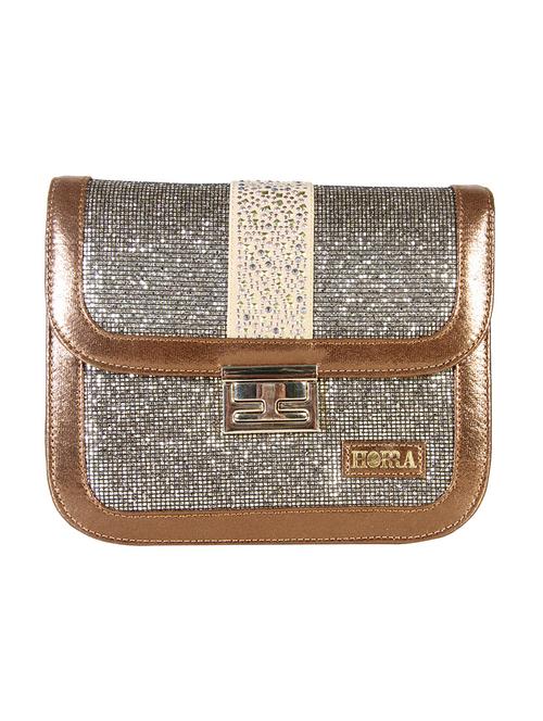 embellished gold leatherette sling bag - 12906291 -  Standard Image - 0