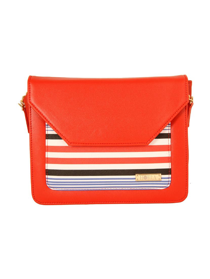 red leatherette sling bag - 12906297 -  Zoom Image - 0