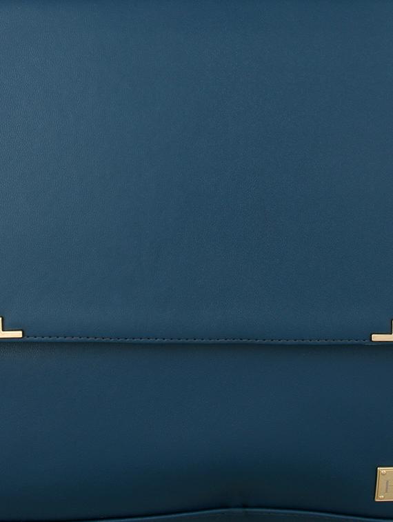 blue leatherette handbag - 12906299 - Standard Image - 3