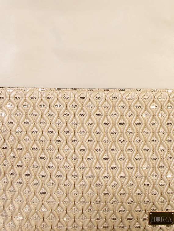 beige leatherette handbag - 12906302 -  Standard Image - 3