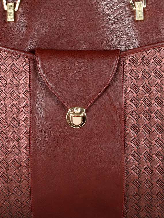 brown leatherette handbag - 12906307 -  Standard Image - 3