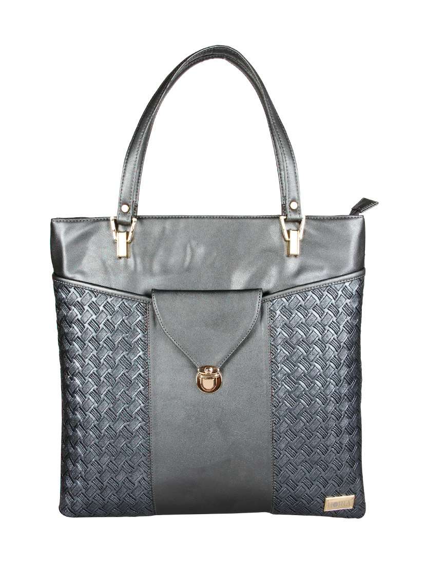 grey leatherette  handbag