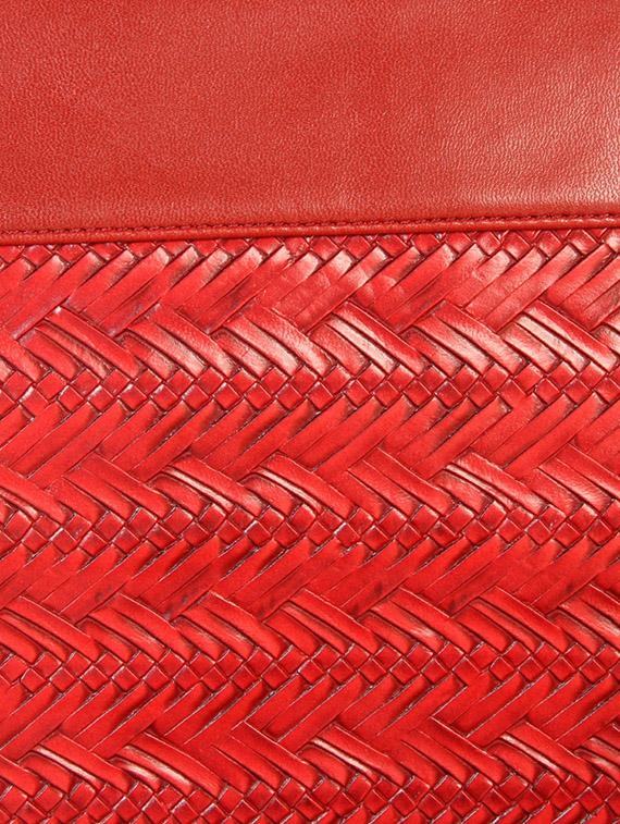 red leatherette clutch - 12906311 - Standard Image - 3