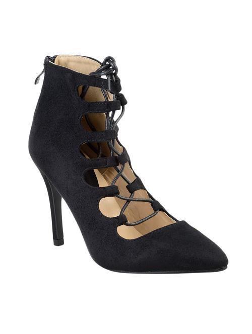 black suede laceup sandals - 12907908 -  Standard Image - 0