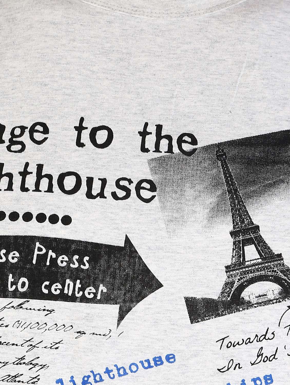 grey cotton graphic t-shirt - 12910913 -  Standard Image - 3