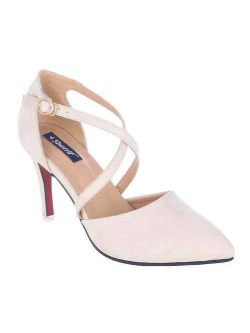 beige back strap pump - 12921055 -  Standard Image - 0