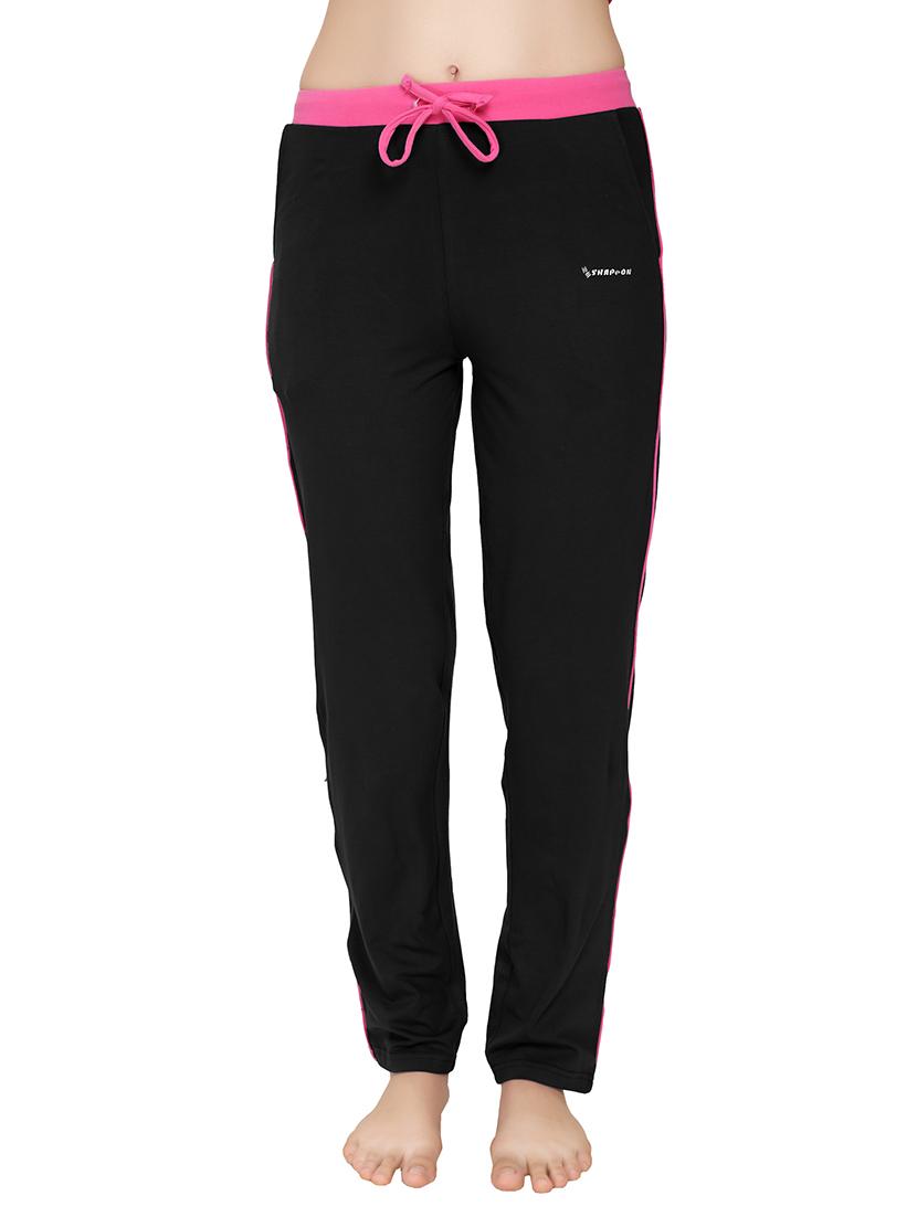 black cotton track pants - 12923940 -  Zoom Image - 0