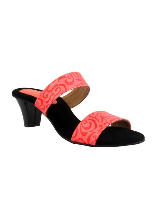 pink leatherette slip on sandals - 12927133 - Standard Image - 0