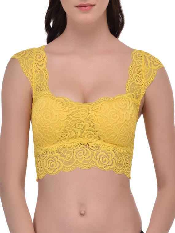 yellow lace lette bra - 12927342 - Zoom Image - 0