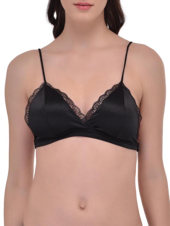 lace detail solid stain bra - 12927348 - Zoom Image - 0