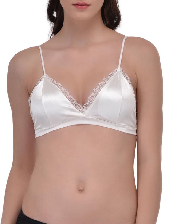 white satin bra - 12927349 - Zoom Image - 0