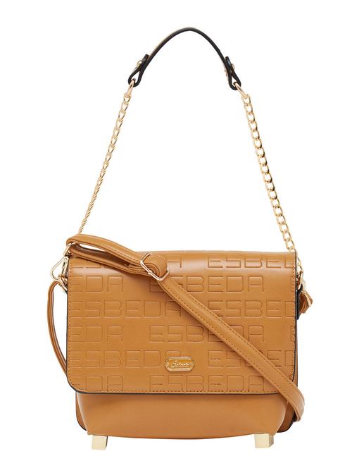 beige synthetic leather sling bag - 12929461 -  Standard Image - 0